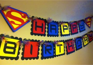 Superman Happy Birthday Banner Superman Inspired Happy Birthday Banner