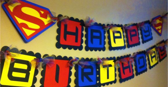 Superman Happy Birthday Banner Superman Inspired Happy Birthday Banner