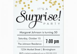 Suprise Birthday Invitations Confetti Surprise Party Invitation Zazzle Com