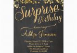 Suprise Birthday Invitations Sparkle Glitter Surprise Birthday Invitation Zazzle Com