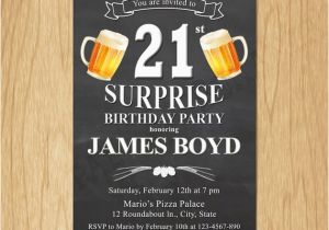 Surprise 21st Birthday Invitations 21st Birthday Invitation Cheers Beers Invite Surprise