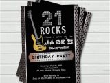 Surprise 21st Birthday Invitations Surprise 21st Birthday Invitation 21 Rock and Roll Music Base