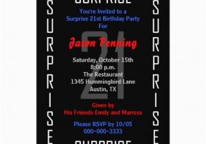 Surprise 21st Birthday Invitations Surprise 21st Birthday Party Invitation 21 Zazzle