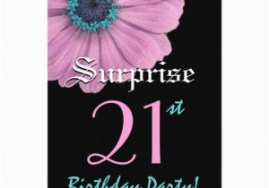 Surprise 21st Birthday Invitations Surprise 21st Birthday Template Pink Daisy 5 Quot X 7