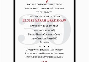 Surprise 30 Birthday Invitations Classic 30th Birthday Red Surprise Invitations Paperstyle