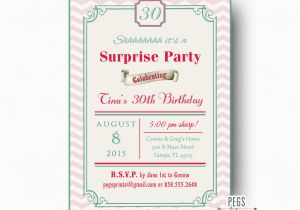 Surprise 30 Birthday Invitations Surprise 30th Birthday Invitation Adult Surprise Birthday