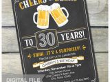 Surprise 30 Birthday Invitations Surprise 30th Birthday Invitation Cheers Beers Invite