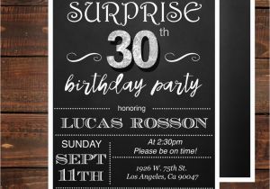 Surprise 30 Birthday Invitations Surprise 30th Birthday Invitations for Him by