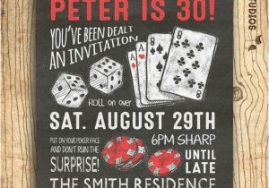 Surprise 30th Birthday Invitations for Him Surprise 30th Birthday Invitation Casino theme Party