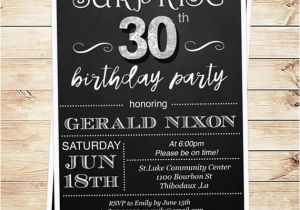 Surprise 30th Birthday Invitations for Him Surprise 30th Birthday Invitations for Him by