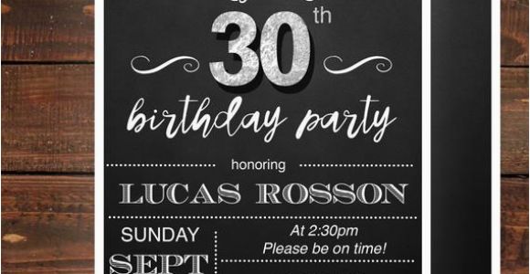 Surprise 30th Birthday Invitations for Men Surprise 30th Birthday Invitations for Him Mens 30th Birthday