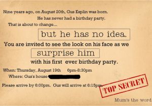 Surprise 30th Birthday Invitations for Men Surprise Birthday Invitations for Men Free Invitation