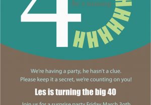 Surprise 40th Birthday Invites Printable or Emailable 40th Surprise Birthday Party Invitation