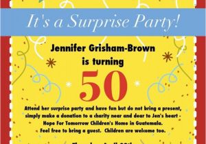 Surprise 50 Birthday Party Invitations 50th Birthday Surprise Party Invitations Free Invitation