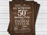 Surprise 50 Birthday Party Invitations Surprise 50th Birthday Invitation Adult Man Any Age