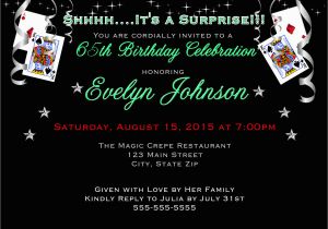 Surprise 55th Birthday Invitations Chandeliers Pendant Lights