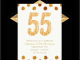 Surprise 55th Birthday Invitations Free Golden 55 Invitations Milestone Birthdays