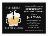 Surprise 60 Birthday Party Invitations Cheers Surprise 60th Birthday Party Invitations Zazzle
