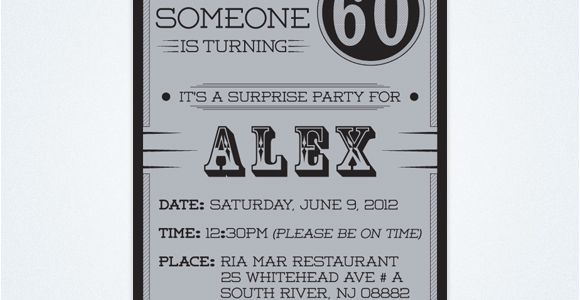 Surprise 60 Birthday Party Invitations Free Printable 60th Surprise Birthday Party Invitations