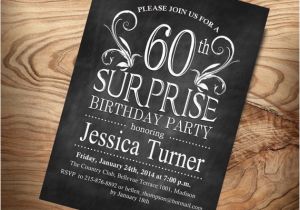 Surprise 60 Birthday Party Invitations Surprise 60th Birthday Invitation Any Age Digital