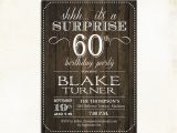 Surprise 60 Birthday Party Invitations Surprise 60th Birthday Invitation Any Age Rustic Invite
