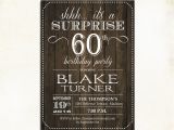 Surprise 60 Birthday Party Invitations Surprise 60th Birthday Invitation Any Age Rustic Invite