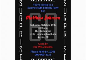 Surprise 60 Birthday Party Invitations Surprise 60th Birthday Party Invitation 60 Zazzle