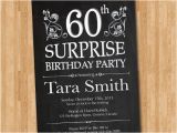 Surprise 60th Birthday Invitations Free Free 60th Surprise Invitation Template orderecigsjuice Info