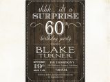 Surprise 60th Birthday Invitations Free Surprise 60th Birthday Invitation Any Age Rustic