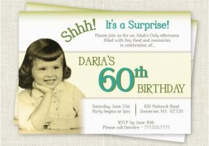 Surprise 60th Birthday Party Invitation Wording Surprise 60th Birthday Invitation Digital Printable File