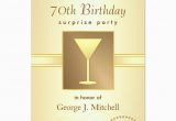 Surprise 70th Birthday Invitations Templates 70th Birthday Surprise Party Invitations Gold Zazzle