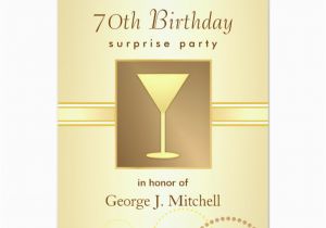 Surprise 70th Birthday Invitations Templates 70th Birthday Surprise Party Invitations Gold Zazzle