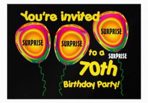 Surprise 70th Birthday Invitations Templates 70th Surprise Birthday Party Invitation Template Zazzle