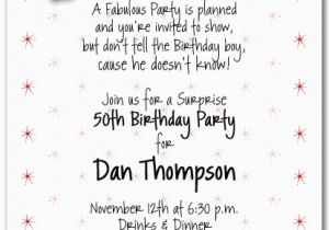 Surprise Birthday Invitation Message 8 Best Images Of Surprise 50th Birthday Invitations