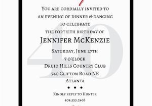 Surprise Birthday Invitation Message Petite Classic 40th Birthday Surprise Party Invitations