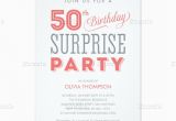 Surprise Birthday Invitation Message Surprise 50th Birthday Party Invitation Wording