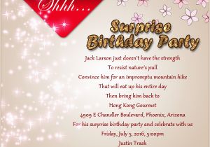 Surprise Birthday Invitation Message Surprise Birthday Party Invitation Wording Wordings and