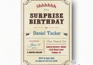 Surprise Birthday Invitation Wording for Adults Adult Surprise Birthday Invites Vintage Surprise Party