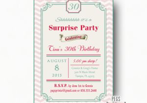 Surprise Birthday Invitation Wording for Adults Surprise 30th Birthday Invitation Adult Surprise Birthday