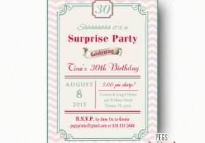 Surprise Birthday Invitation Wording for Adults Surprise 30th Birthday Invitation Adult Surprise Birthday