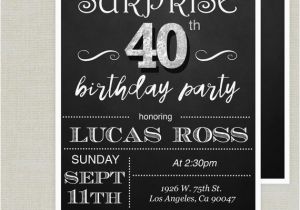 Surprise Birthday Invitation Wording for Adults Surprise 40th Birthday Invitation Adult Birthday