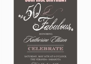 Surprise Birthday Party Invitation Wording for Adults Fabulous Script 50th Birthday Invitations Paperstyle