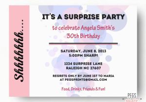 Surprise Birthday Party Invitations for Adults Surprise 30th Birthday Invitation Adult Surprise Birthday