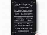 Surprise Birthday Party Invitations for Men Men 39 S 40th Surprise Birthday Invitation Milestone