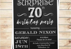 Surprise Birthday Party Invitations for Men Surprise 70 Birthday Party Invitations by Diypartyinvitation