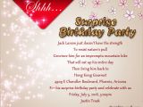 Surprise Birthday Party Invite Wording Surprise Birthday Party Invitation Wording Wordings and