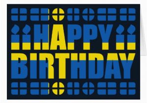 Swedish Birthday Card Sweden Flag Birthday Card Zazzle