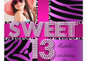 Sweet 13 Birthday Invitations Personalized 13th Birthday Invitations