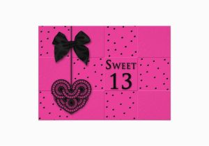 Sweet 13 Birthday Invitations Sweet 13 Birthday Party Invitations Zazzle Com