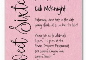 Sweet 16 Birthday Invitation Wording Shimmery Pink Sweet Sixteen Birthday Party Invitations